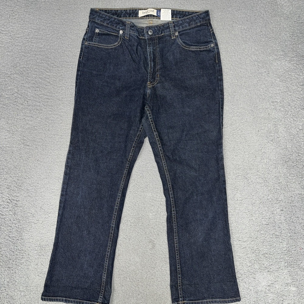 VTG Gap Jeans Women Sz 12 (30x26) Blue Denim Ankle‎ Boot Cut Stretch Made in USA
